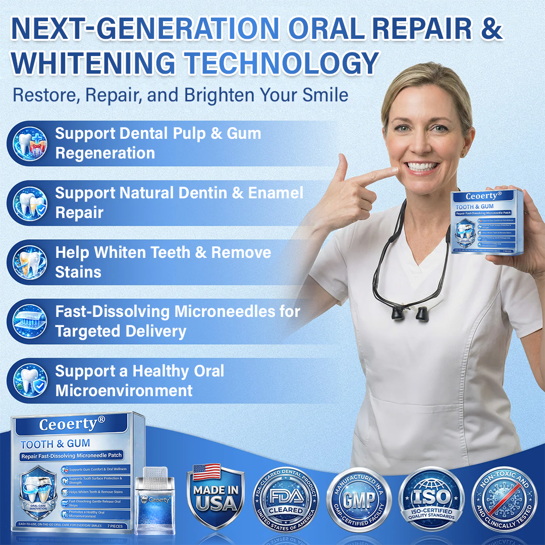 (NEW)Ceoerty® Tooth & Gum Repair Fast-Dissolving Microneedle Patch