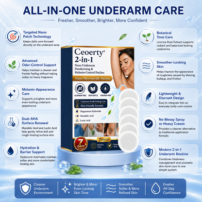 Ceoerty® 2-in-1 Nano Underarm Deodorizing & Melanin-Control Patches