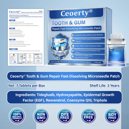 (NEW)Ceoerty® Tooth & Gum Repair Fast-Dissolving Microneedle Patch