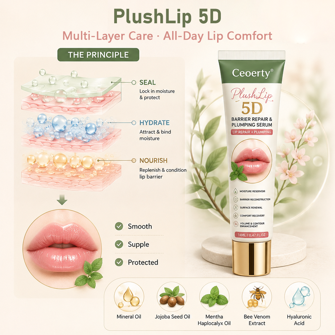 Ceoerty® PlushLip 5D Barrier Repair & Plumping Serum