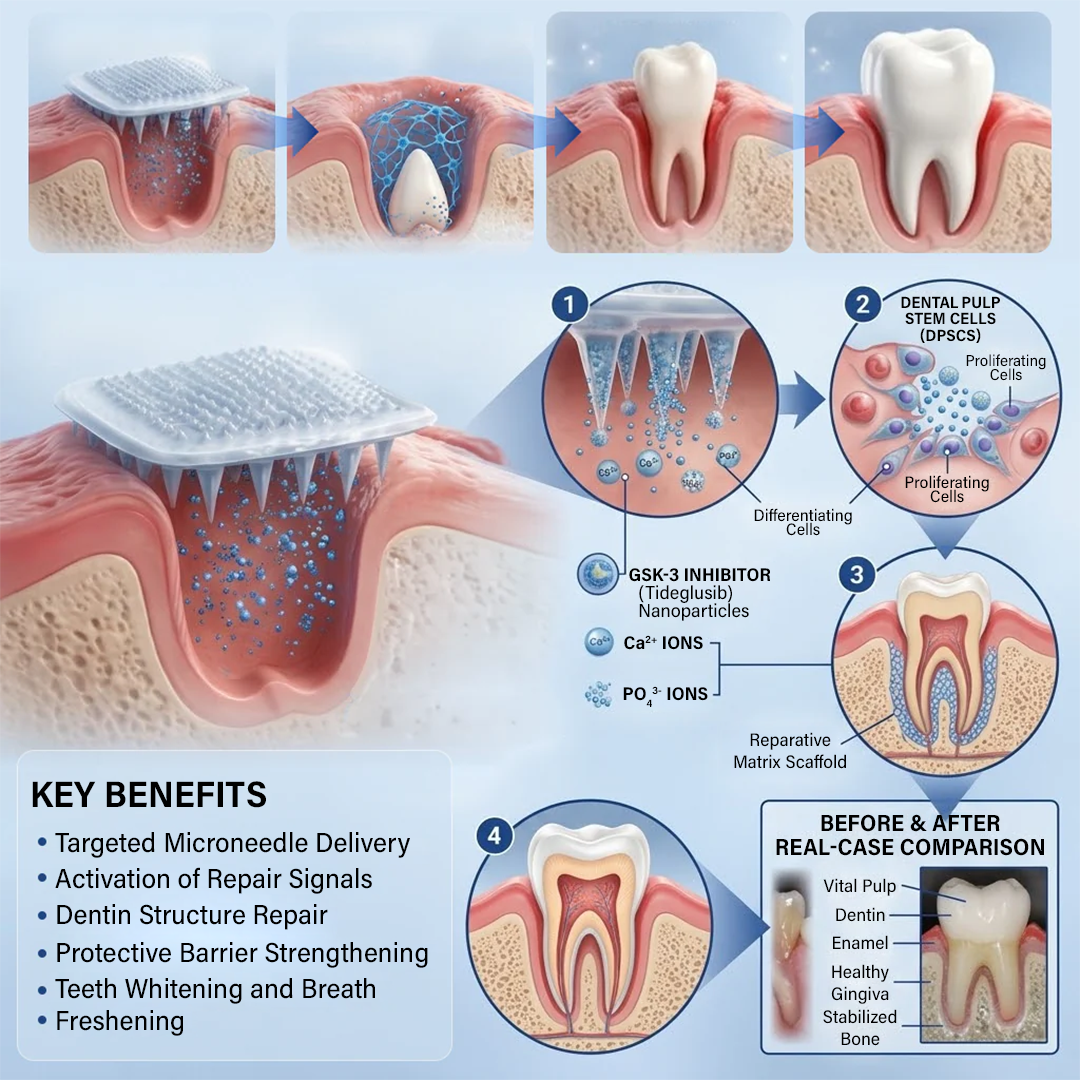 (NEW)Ceoerty® Tooth & Gum Repair Fast-Dissolving Microneedle Patch