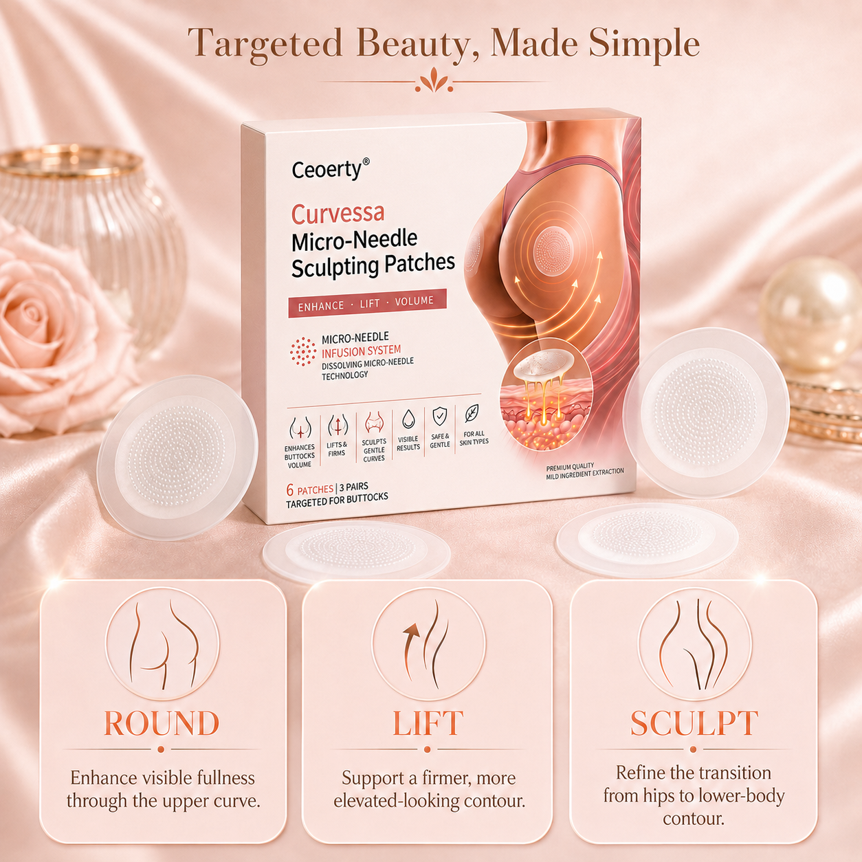 Ceoerty® Curvessa Micro-Needle Sculpting Patches