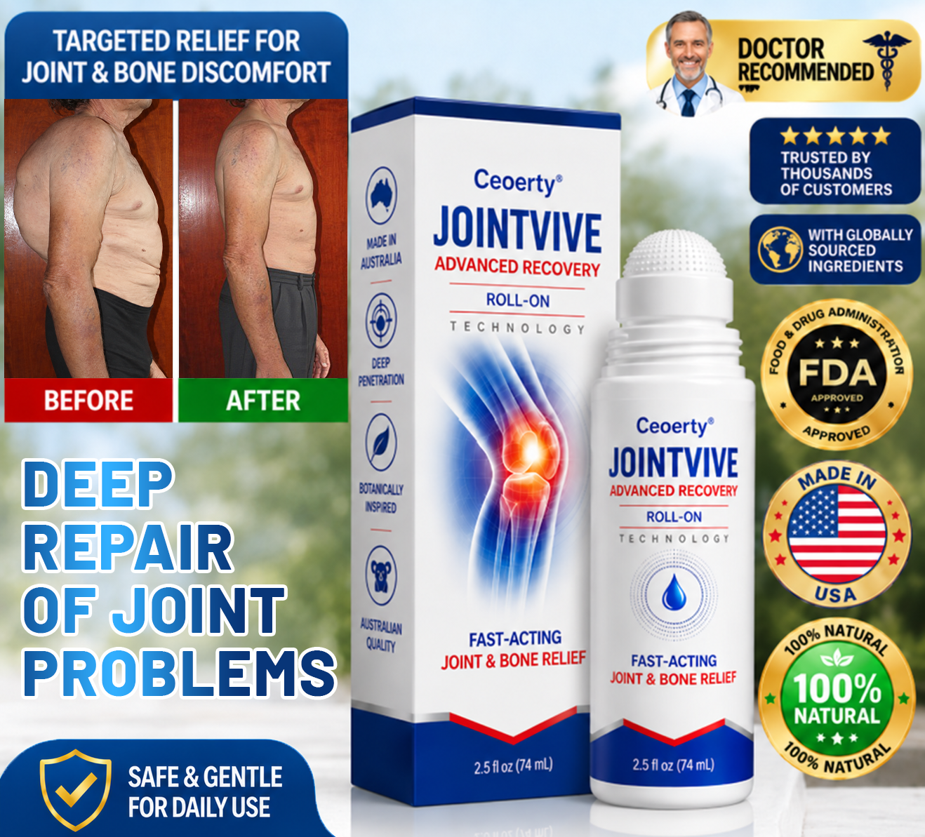 Ceoerty® JointVive Advanced Recovery Roll-On